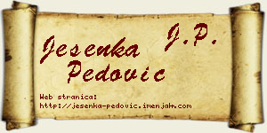 Jesenka Pedović vizit kartica